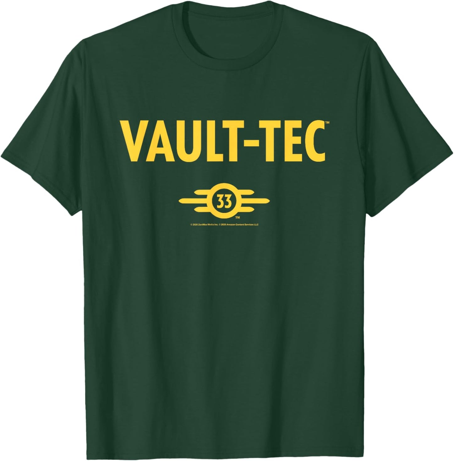 Fallout TV Series Vault-Tec 33 Logo Easy Costume Video Game T-Shirt - T-Shirt | Forest