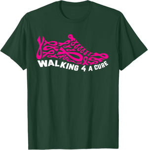 Breast Cancer Pink Ribbon Walk For Cure Cool Awareness Gifts T-Shirt - T-Shirt | Forest