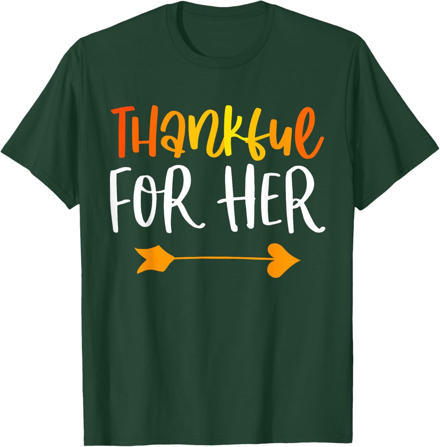 Thankful Man Matching Thanksgiving Couples Outfits T-Shirt - T-Shirt | Forest