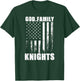 Fairview Knights God. Family. Vintage USA Flag T-Shirt - T-Shirt | Forest