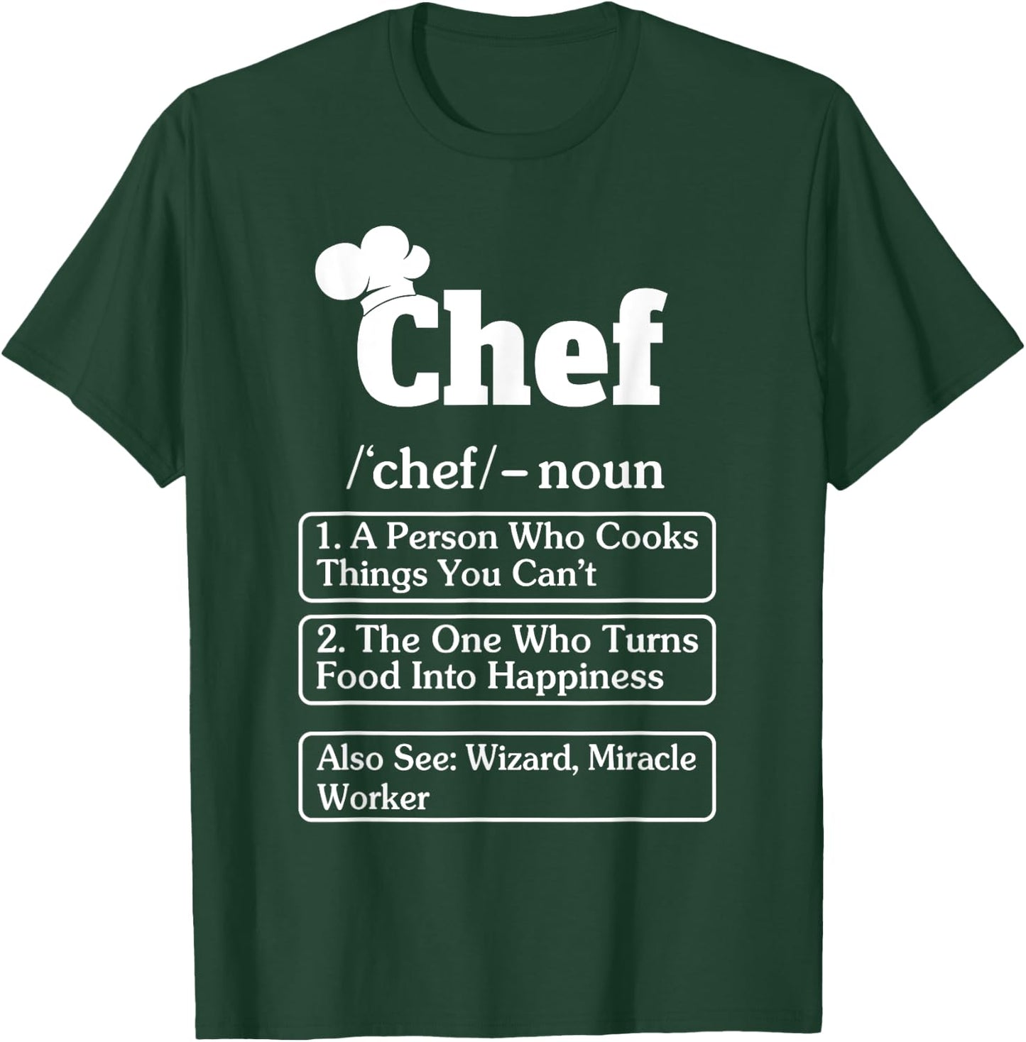 Funny Chef Definition Cooking Kitchen & T-Shirt - T-Shirt | Forest