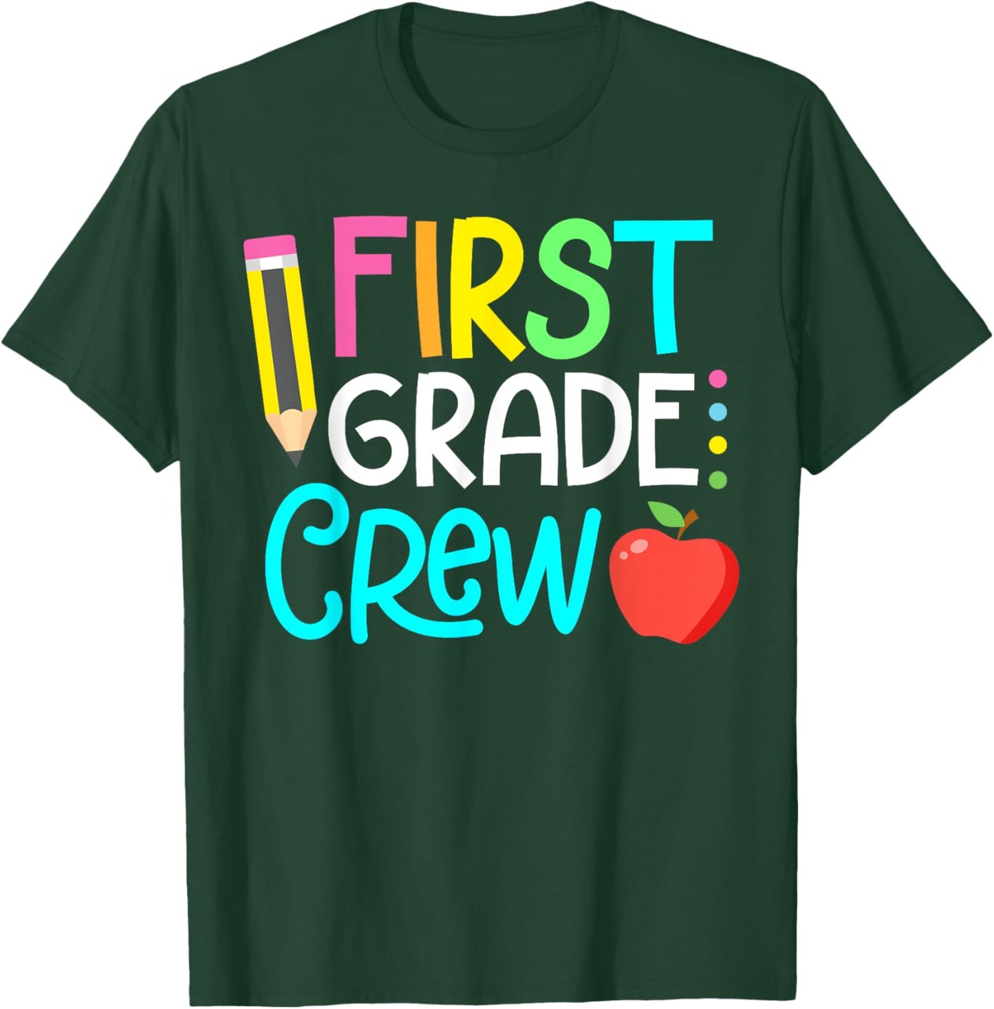 Team 1st Grade Crew Back To School 1st Grade Teacher Kids T-Shirt - T-Shirt | Forest