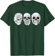 Hear See Speak No Evil Gothic Skulls T-Shirt - T-Shirt | Forest