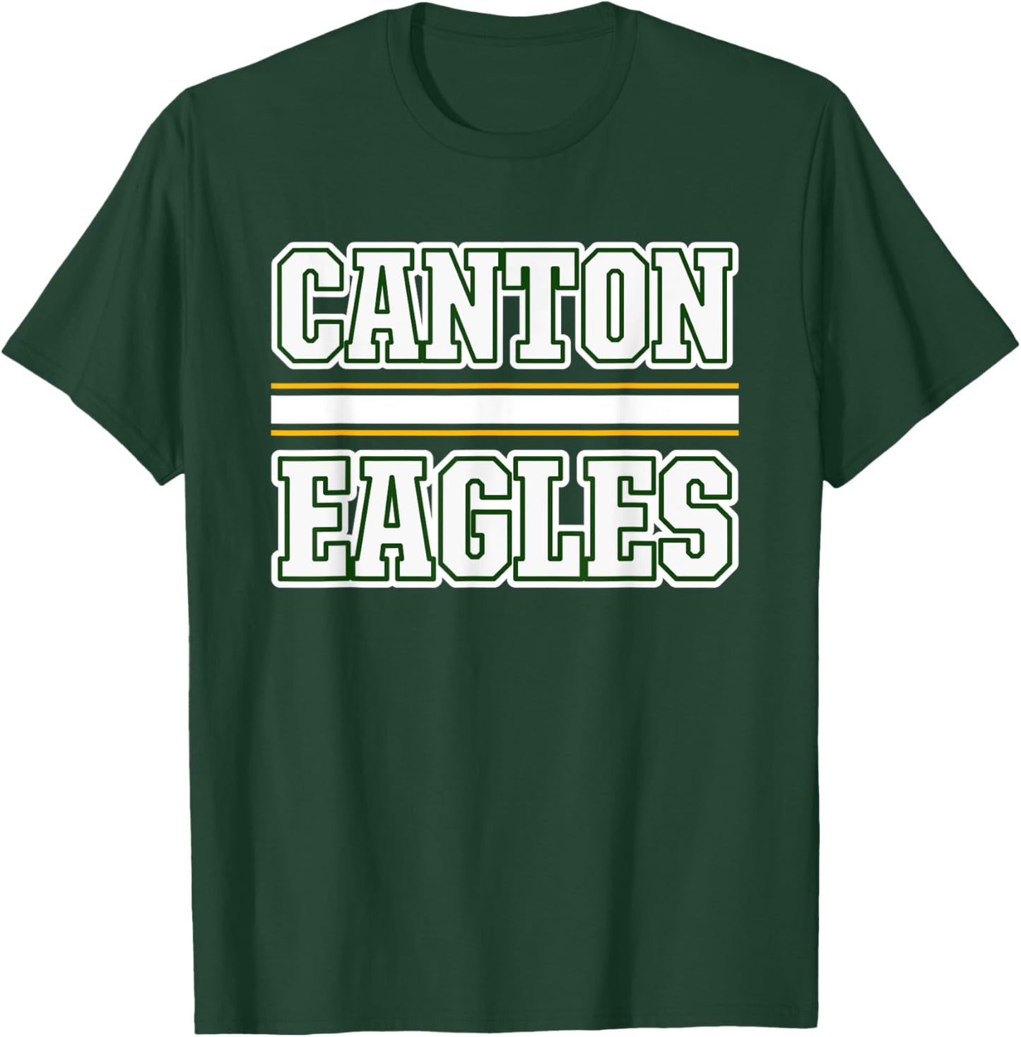 Canton Eagles Horizontal Stripes T-Shirt - T-Shirt | Forest