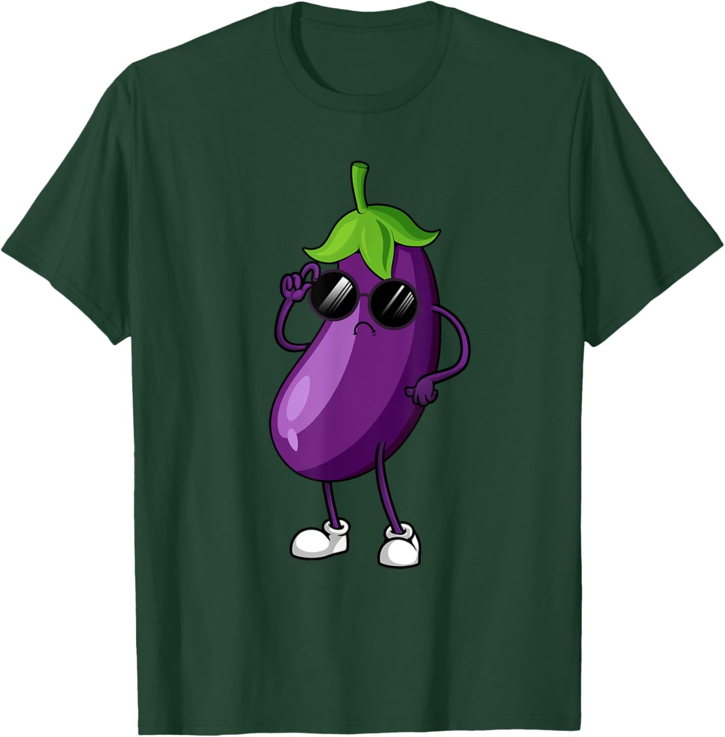 Cool Eggplant Art Women Kid Vegetable Eggplant Lover T-Shirt - T-Shirt | Forest