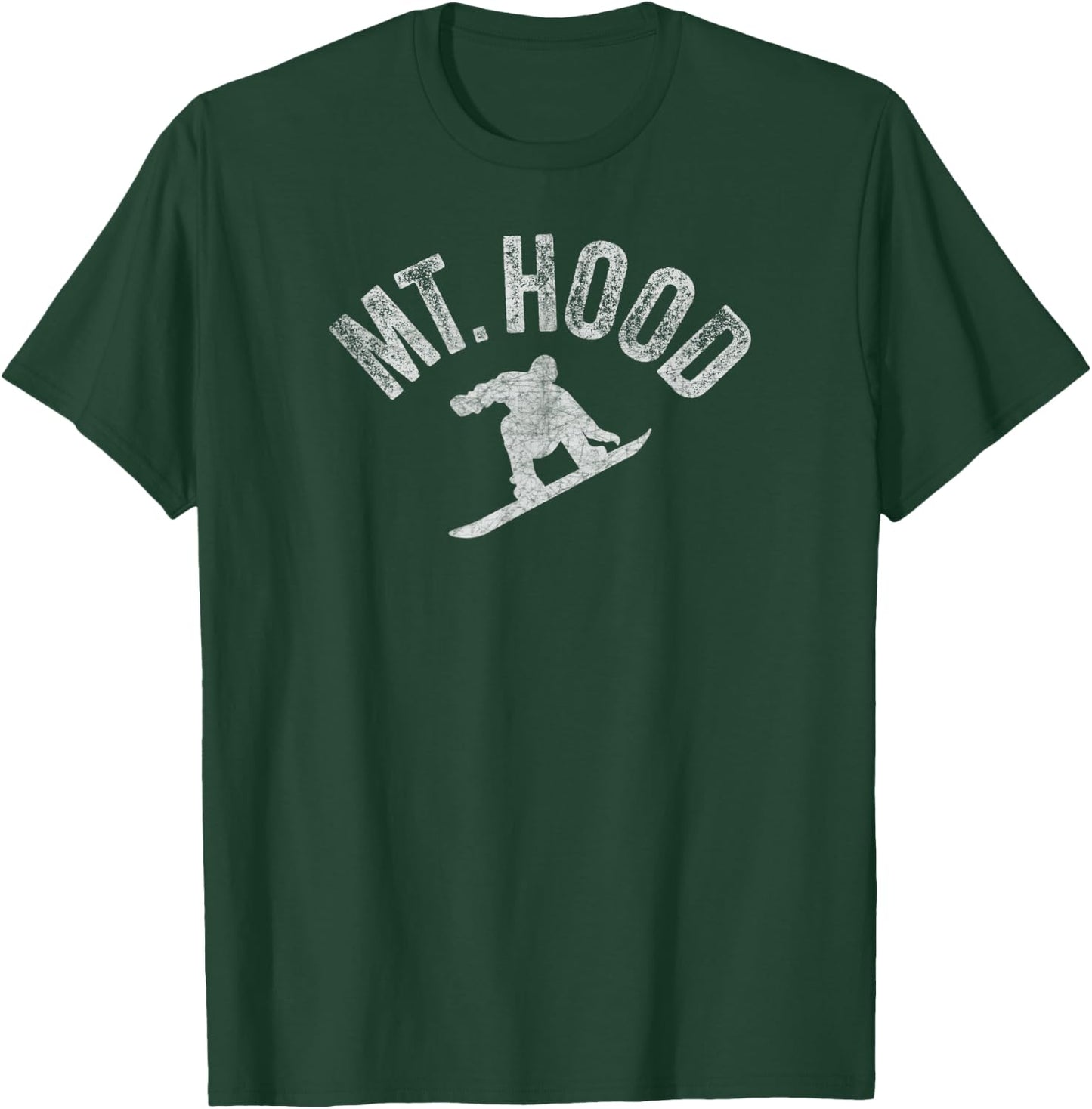 Mt Hood Oregon Snowboard Cool Snowboard Retro Winter Sports T-Shirt - T-Shirt | Forest