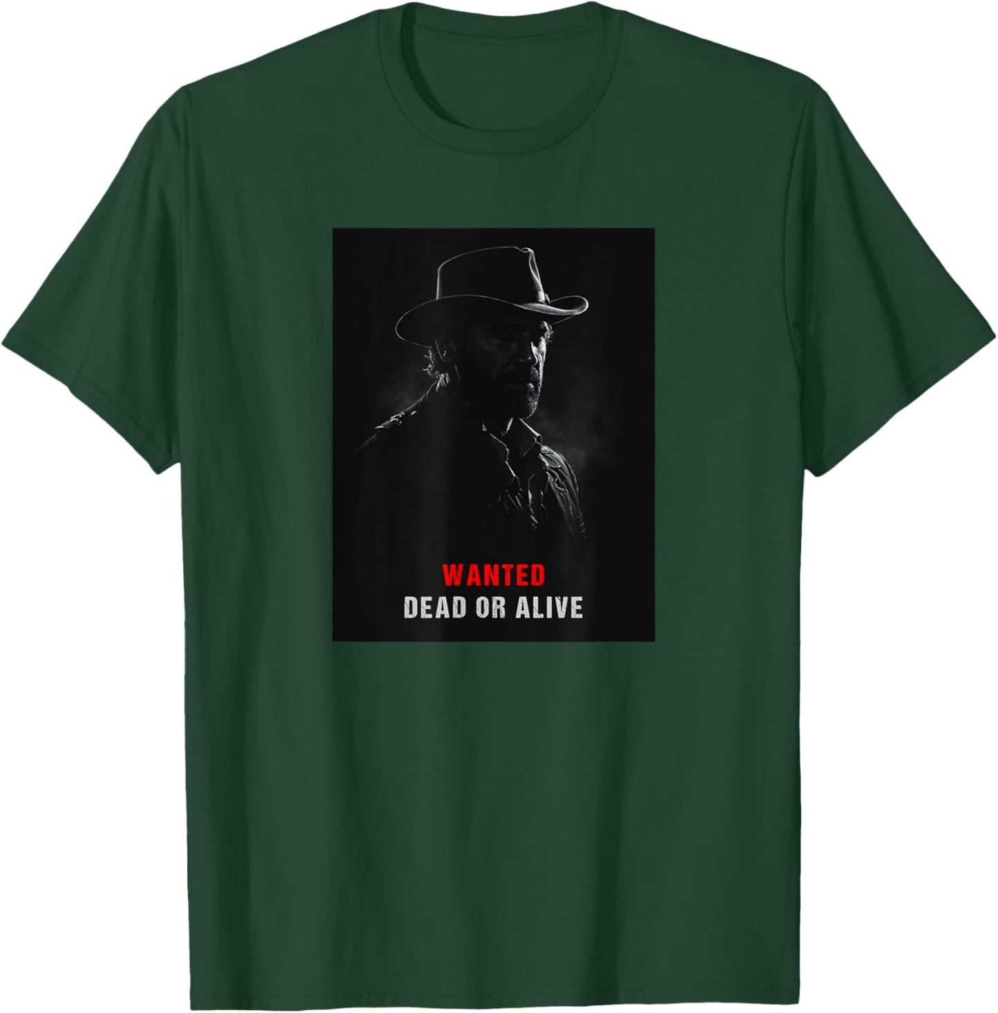 Old West Gunslinger Wanted Dead or Alive RDR Outlaw T-Shirt - T-Shirt | Forest