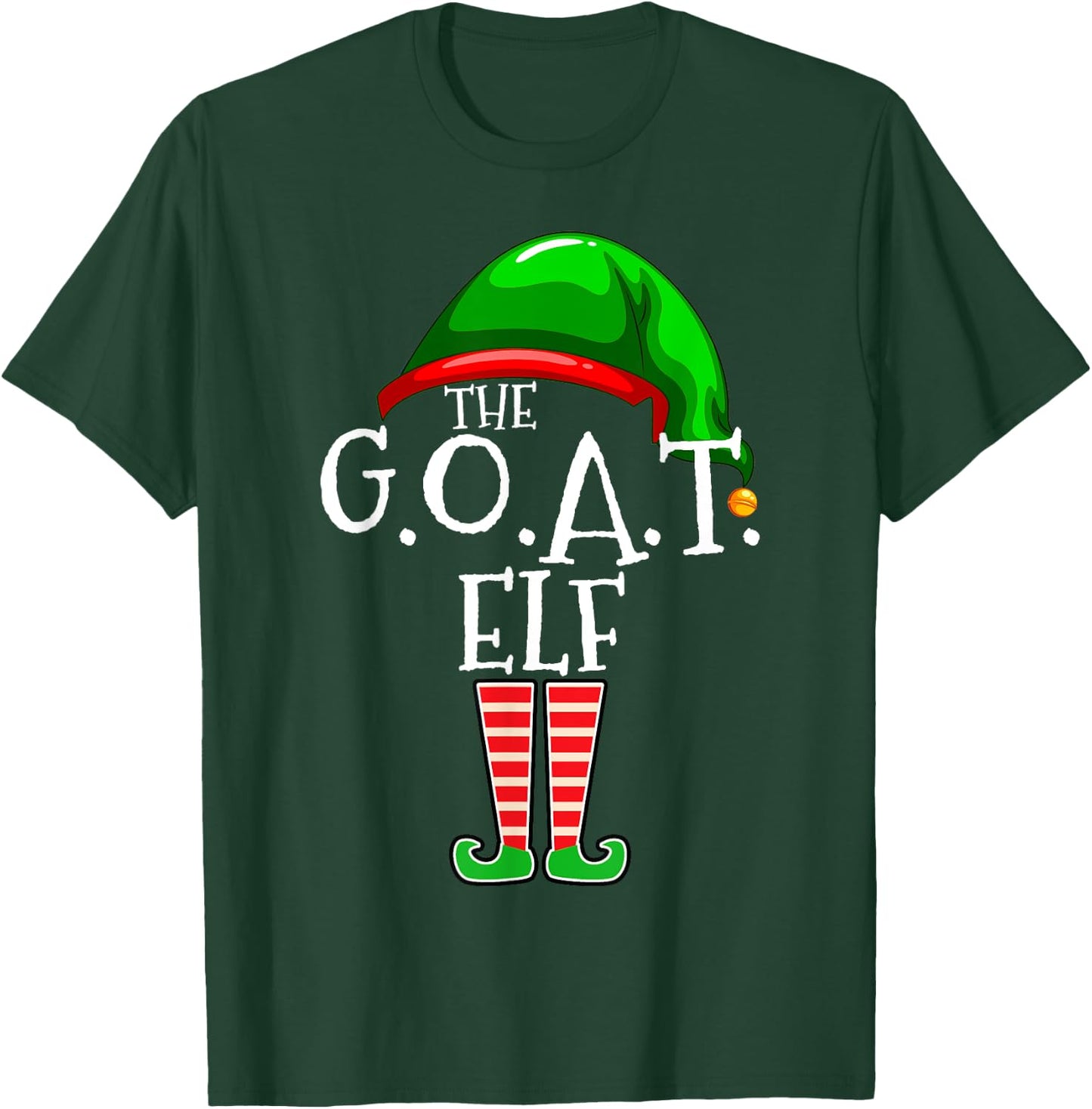 G.O.A.T. Elf Group Matching Family Christmas Gift Greatest T-Shirt - T-Shirt | Forest