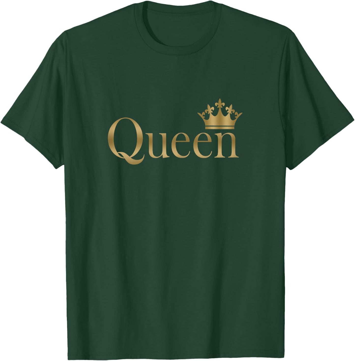 Queen Golden Crown Birthday T-Shirt - T-Shirt | Forest