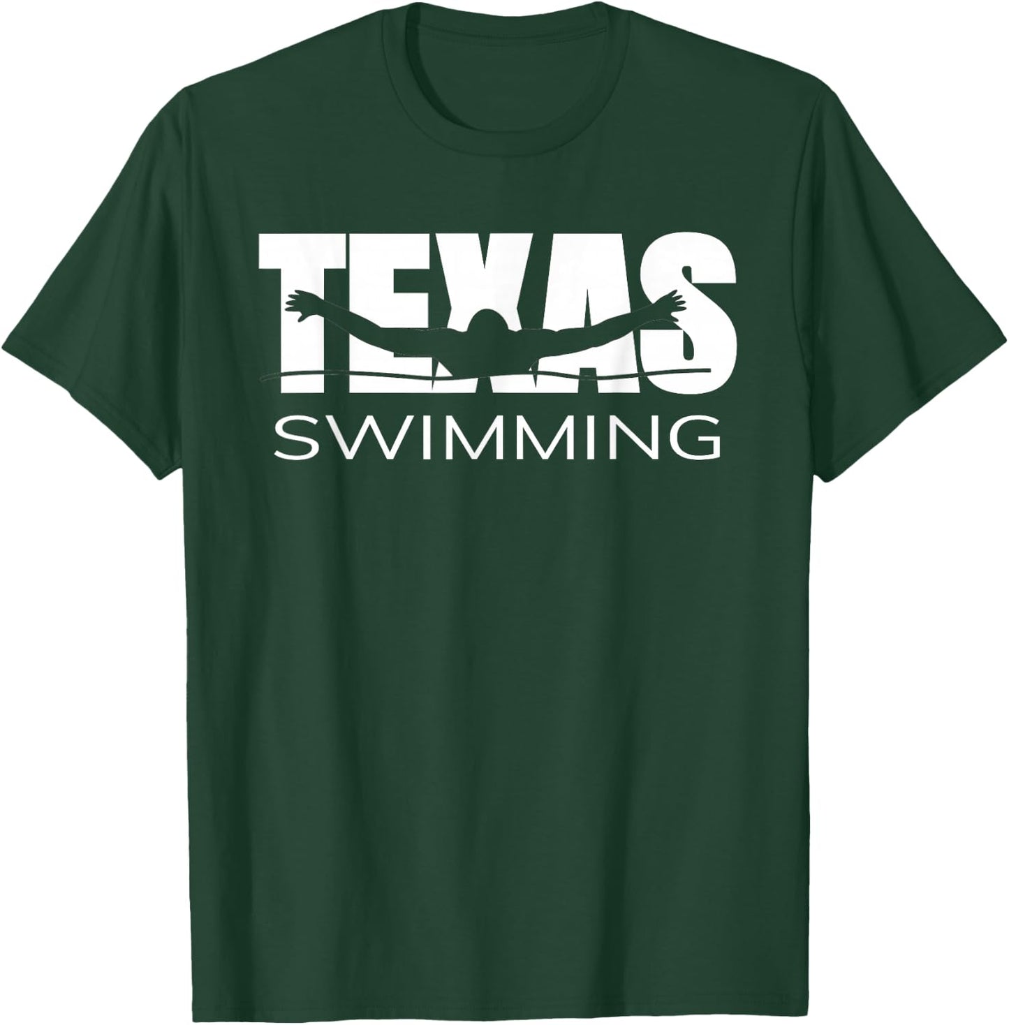 Love Texas Swimming Team Gift TX Home Lone Star State Pride T-Shirt - T-Shirt | Forest