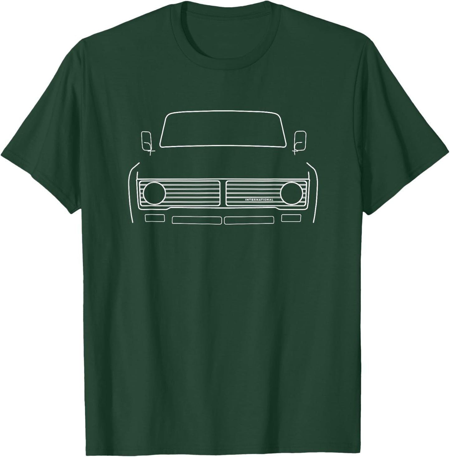 International Harvester Travelall Travelette white outline T-Shirt - T-Shirt | Forest