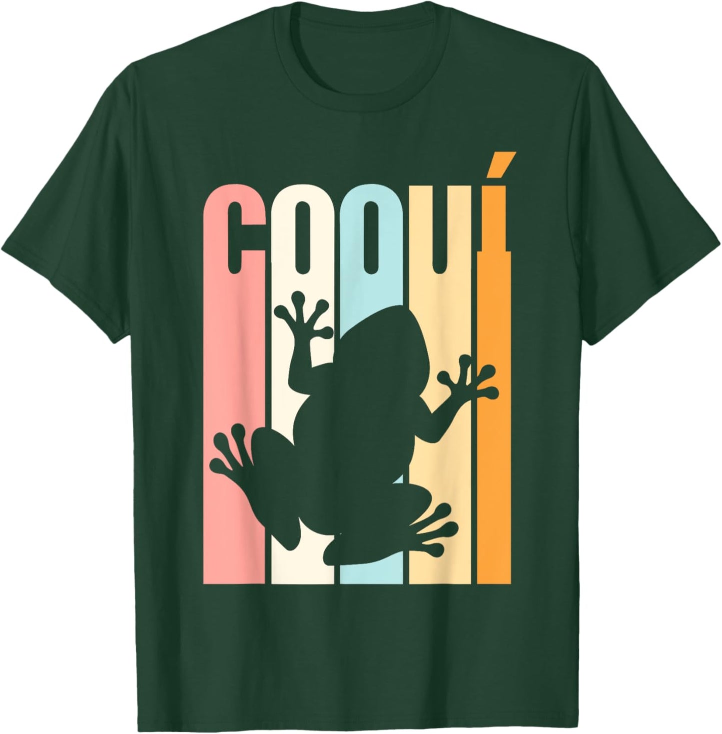 Coqui Vintage Puerto Rico Frog Vintage Boricua T-Shirt - T-Shirt | Forest