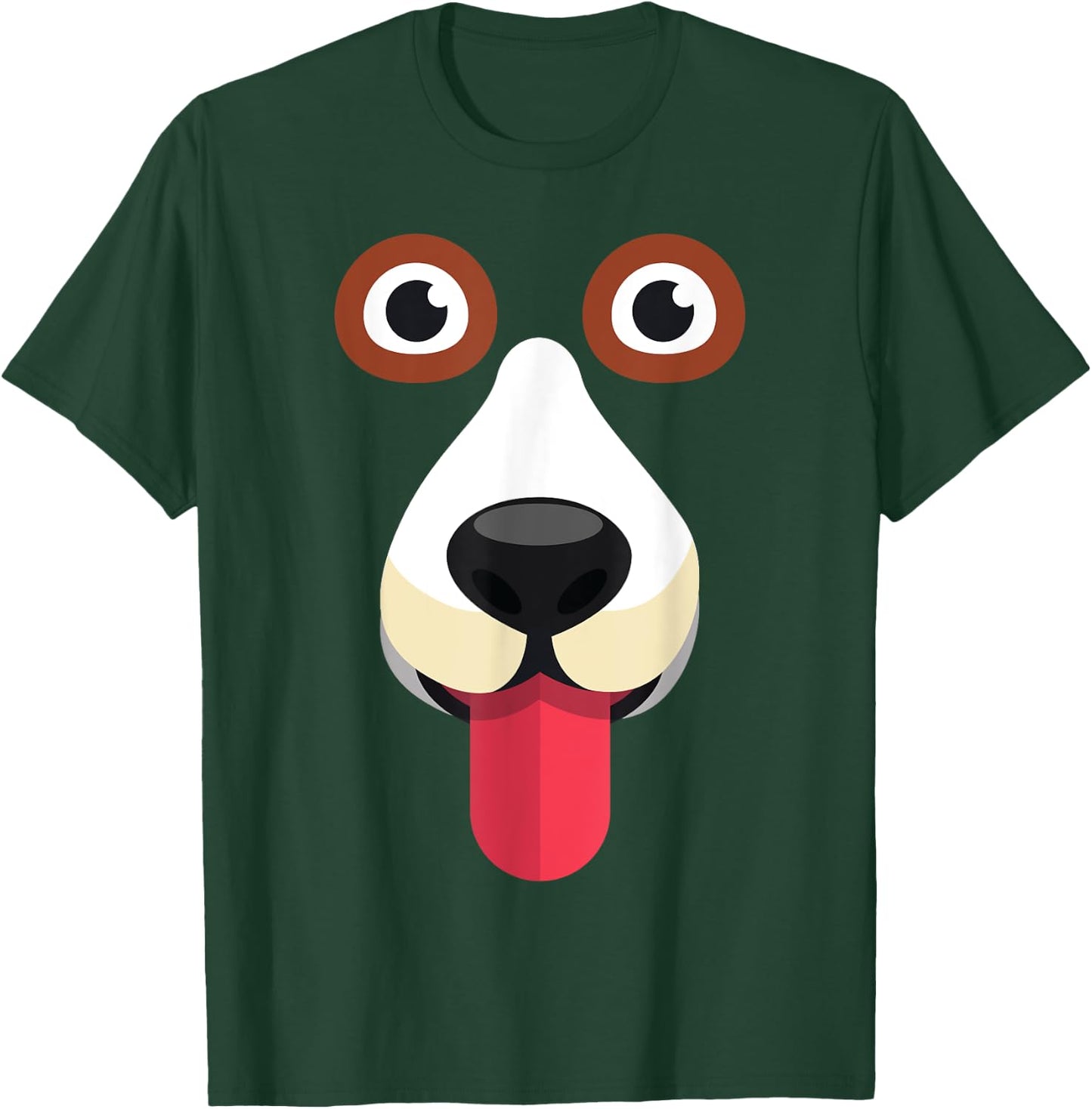 Funny Dog Face Costume T-Shirt - T-Shirt | Forest