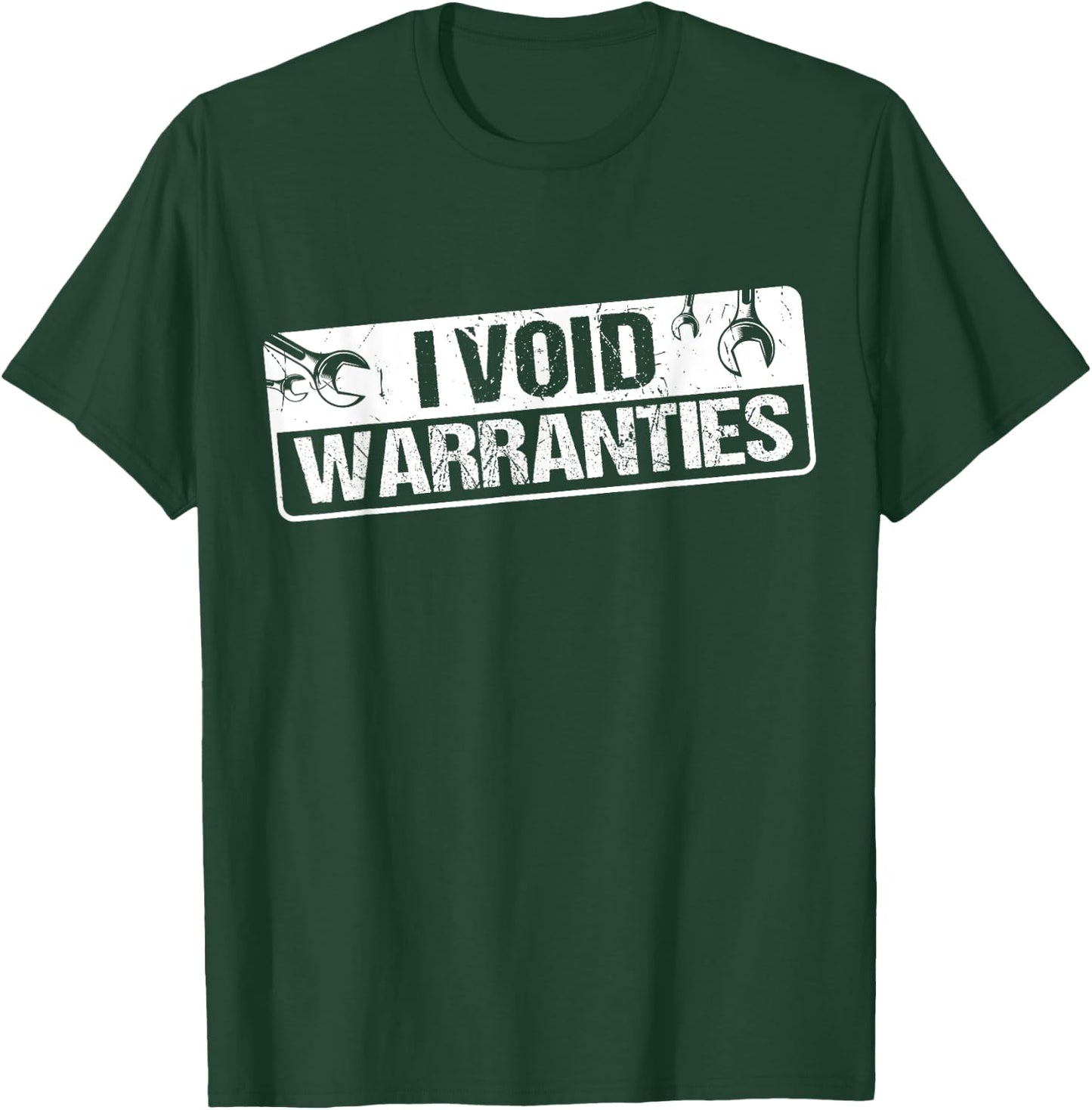 I Void Warranties - Black - -Adults - - Short Sleeve - Classic Fit - Adult, - S T-Shirt - T-Shirt | Forest