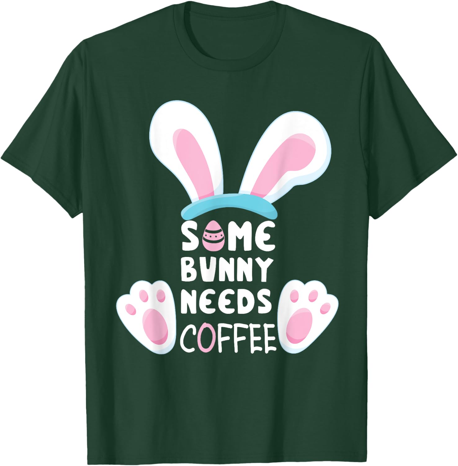 Easter Some Bunny Needs Coffee Easter Shirts 2024 T-Shirt - T-Shirt | Forest
