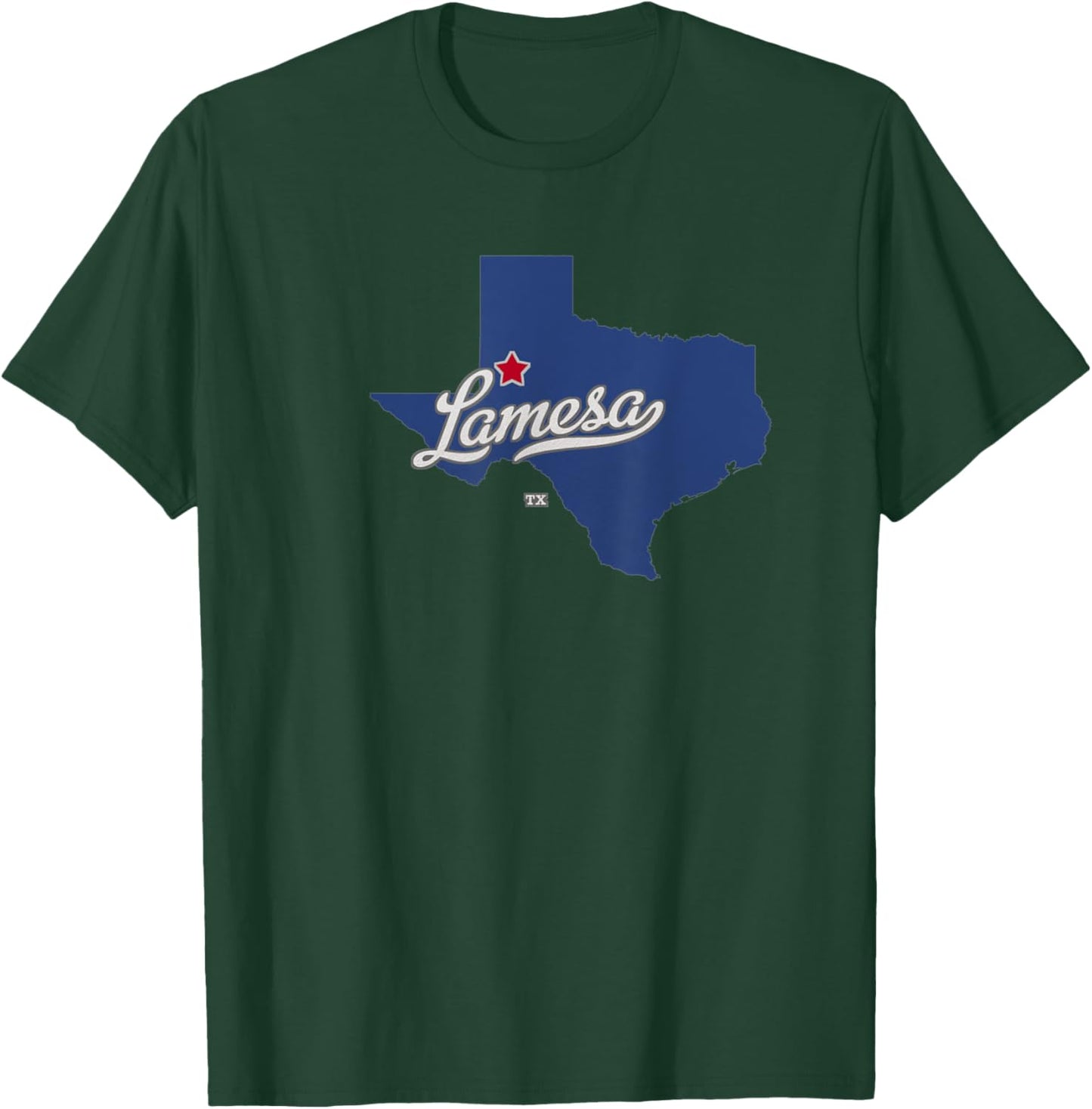 Lamesa Texas TX Map T-Shirt - T-Shirt | Forest