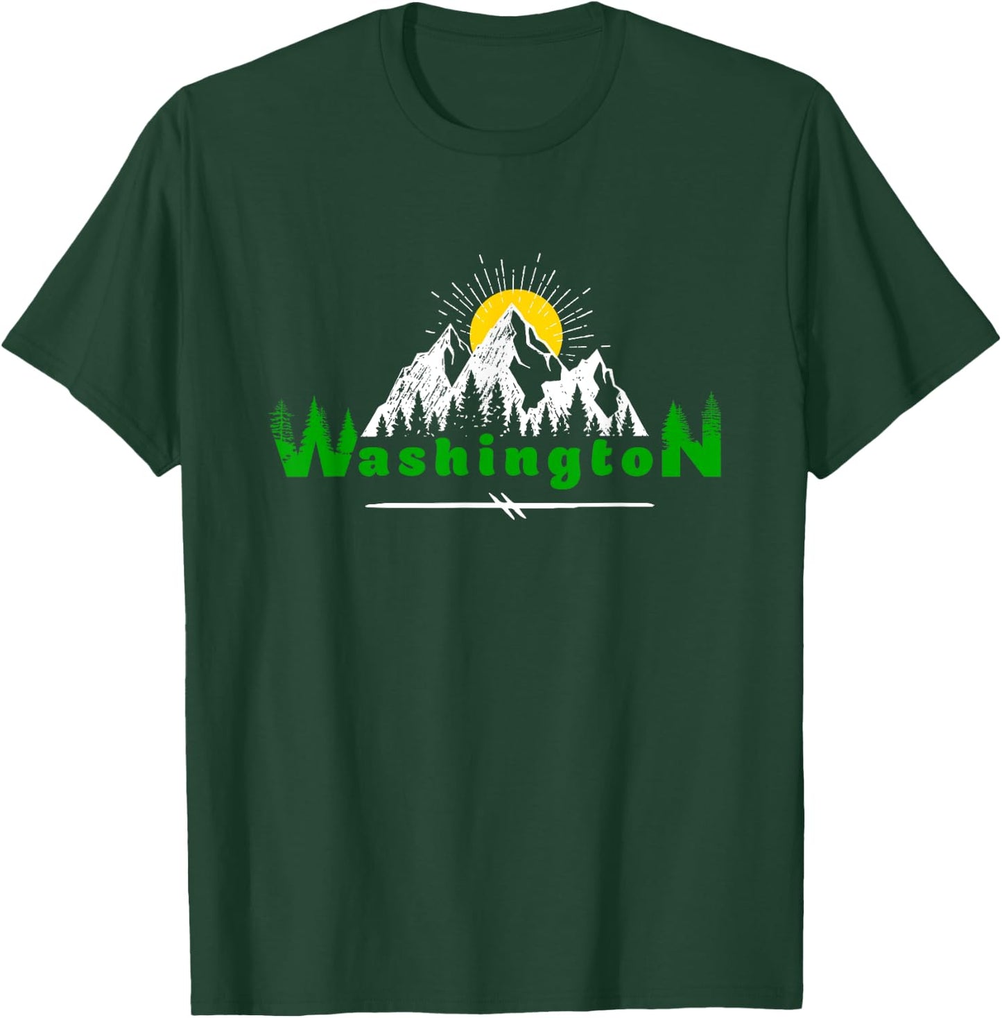 Washington Evergreen State for Outdoor Camping Hiking T-Shirt - T-Shirt | Forest