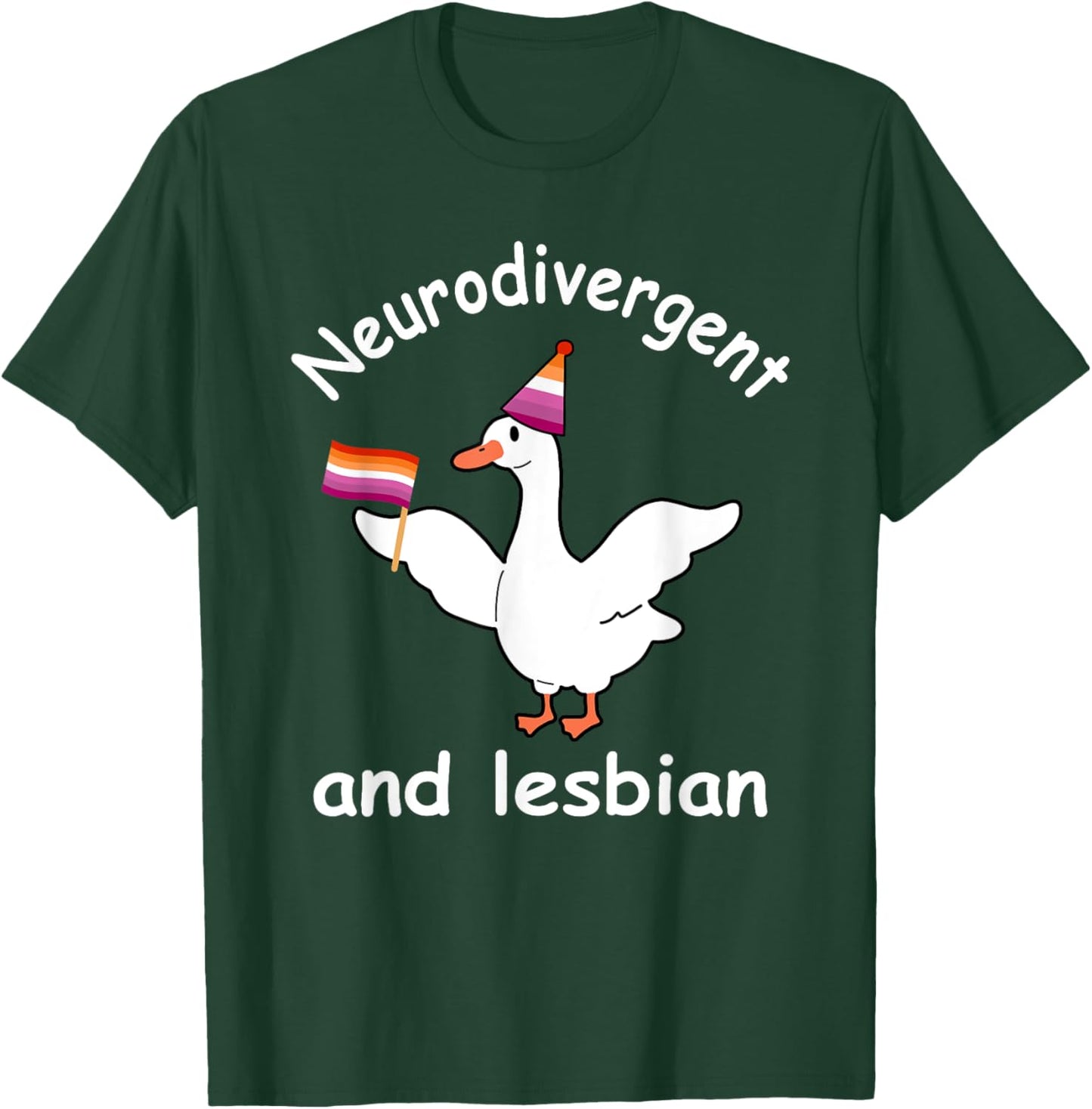 Neurodivergent&Lesbian Funny LGBT Design T-Shirt - T-Shirt | Forest