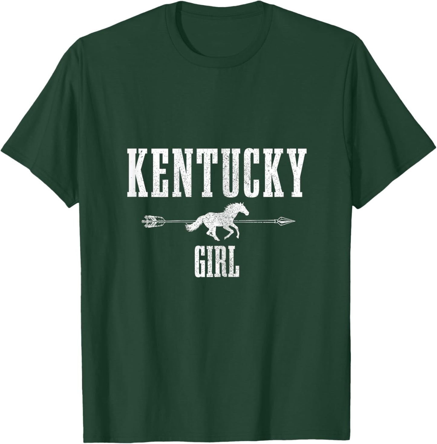 Kentucky Girl Riding Horse Lover KY Pride T-Shirt - T-Shirt | Forest