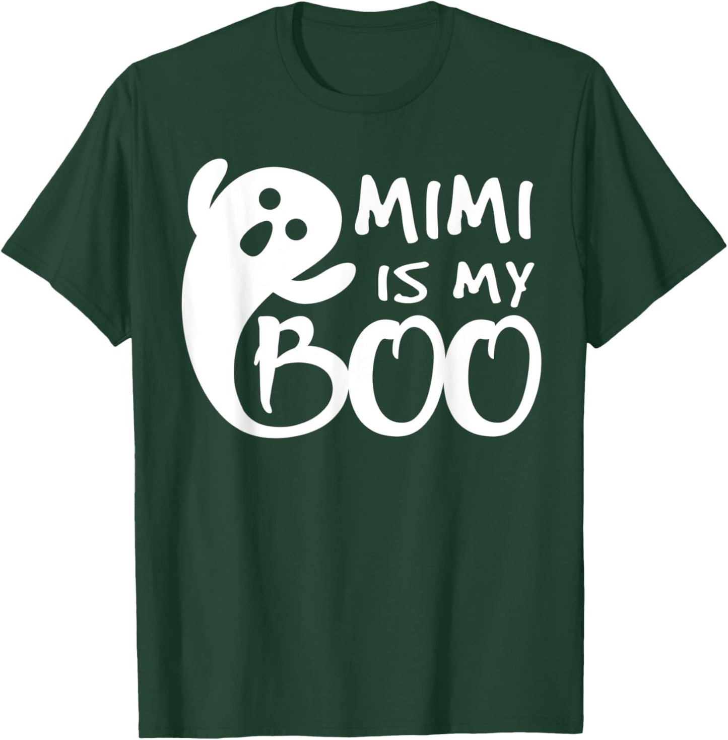 Mimi Is My Boo Kid Toddler Teen Halloween Boo Ghost T-Shirt - T-Shirt | Forest