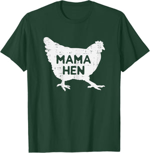 Mama Hen Chicken Funny Mothers Day Farm Farmer Mom Women T-Shirt - T-Shirt | Forest