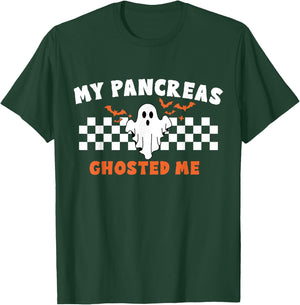Halloween My Pancreas Ghosted Me, Type 1 Diabetes T-Shirt - T-Shirt | Forest