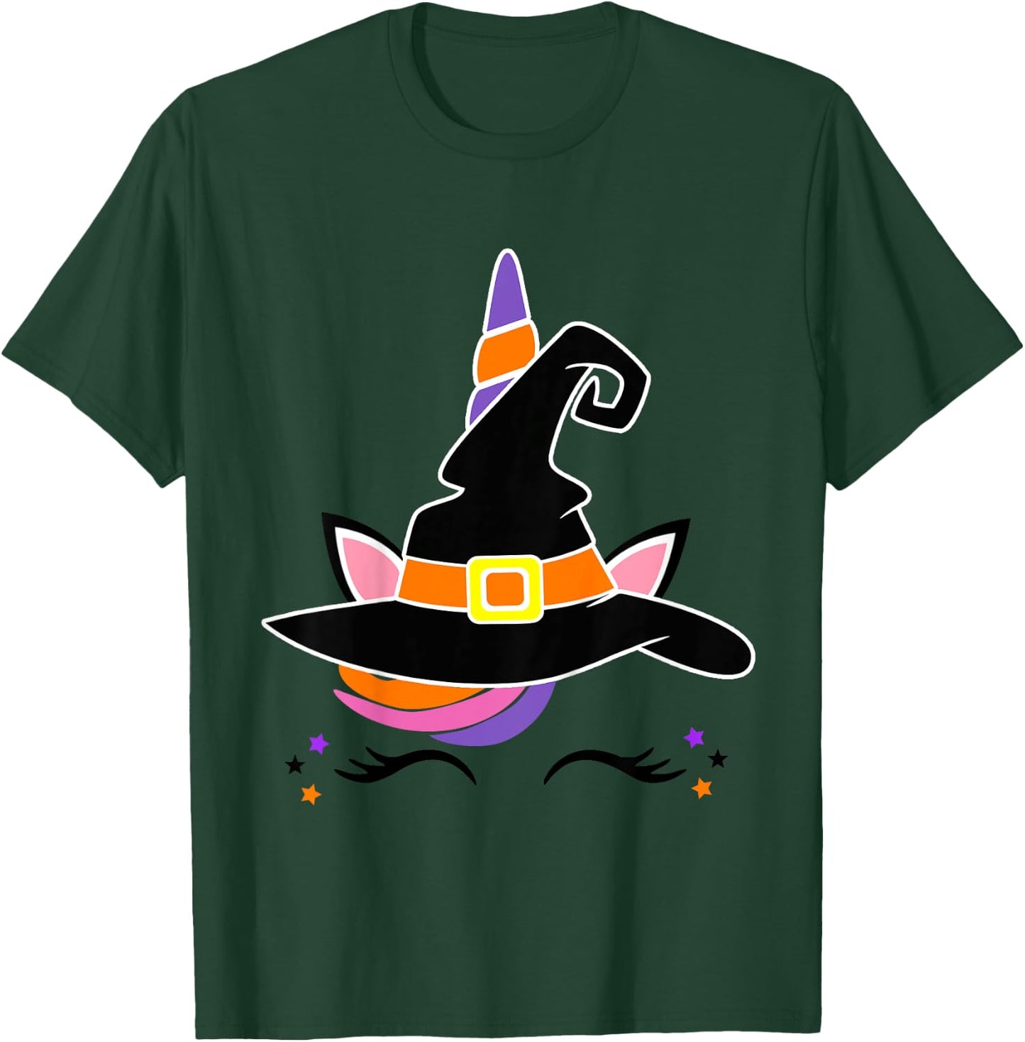 Kids Girls Unicorn Witch Baby and Toddler Halloween Witchy T-Shirt - T-Shirt | Forest