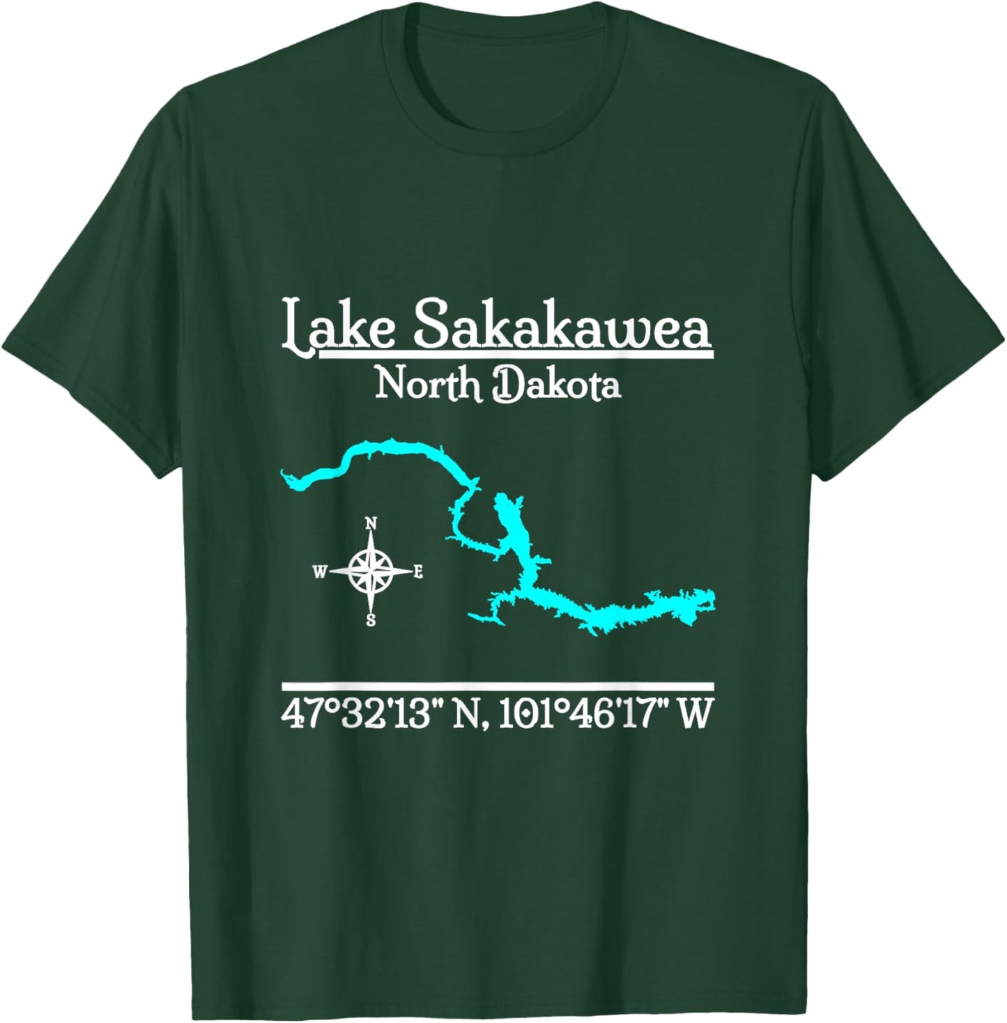 Lake Sakakawea - North Dakota T-Shirt - T-Shirt | Forest