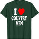 I Heart (Love) Country Men Southern Attraction Preference T-Shirt - T-Shirt | Forest
