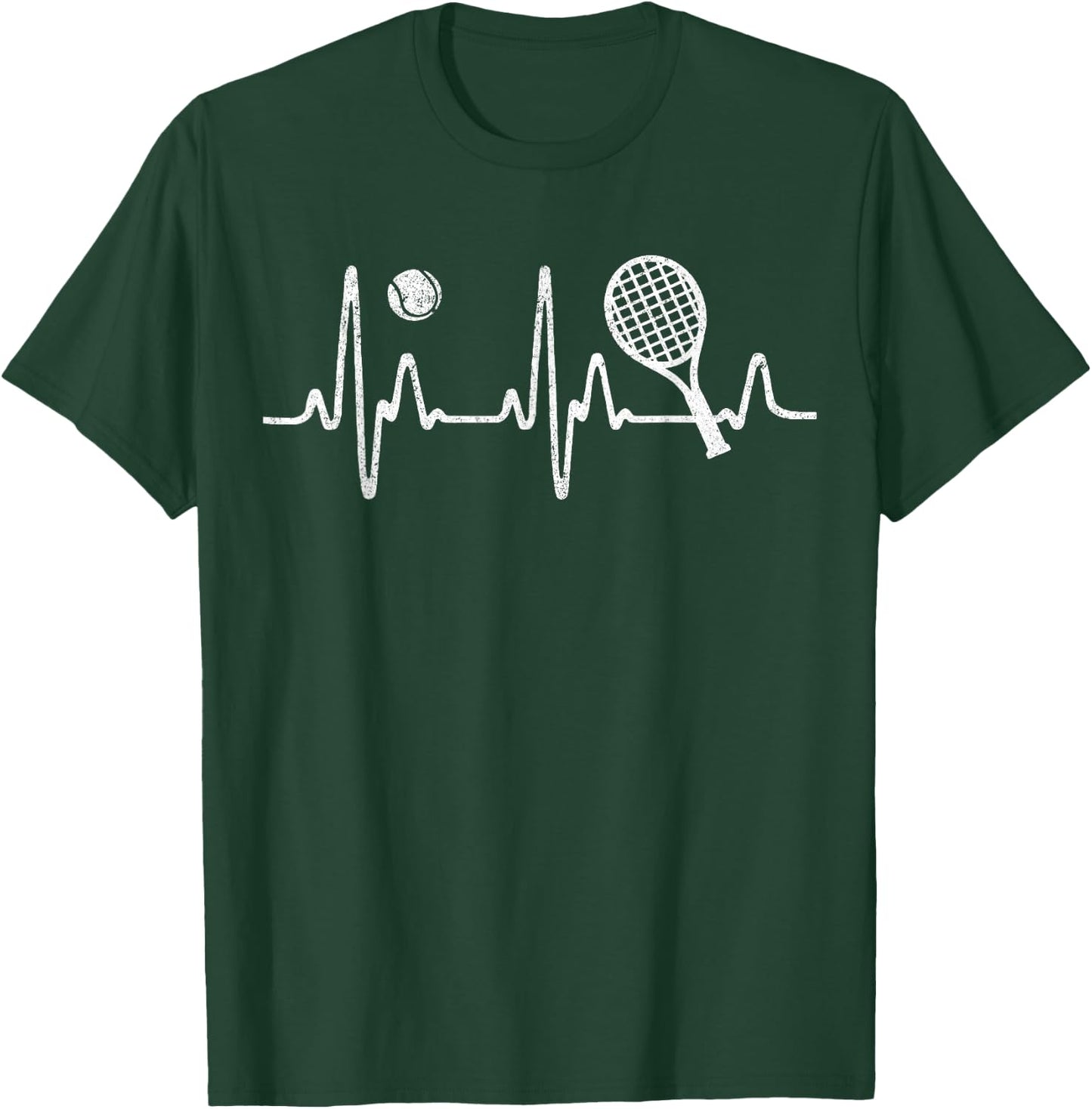 Tennis Heartbeat Shirt Best Tennis Gift Players Fans T-Shirt - T-Shirt | Forest