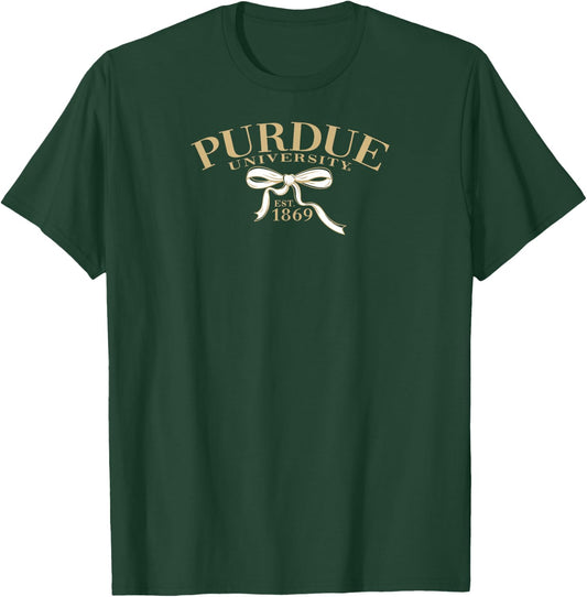 Purdue Boilermakers Bow Arch Black Officially Licensed T-Shirt - T-Shirt | Forest