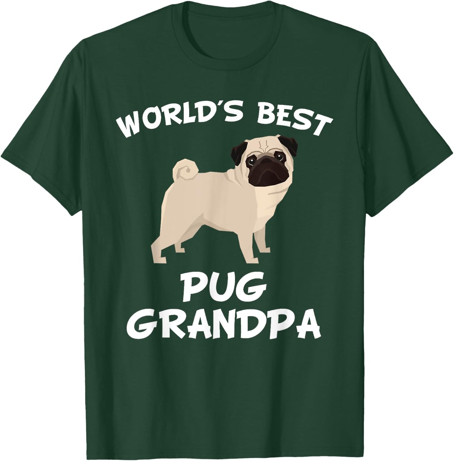 World's Best Pug Grandpa Shirt T-Shirt - T-Shirt | Forest