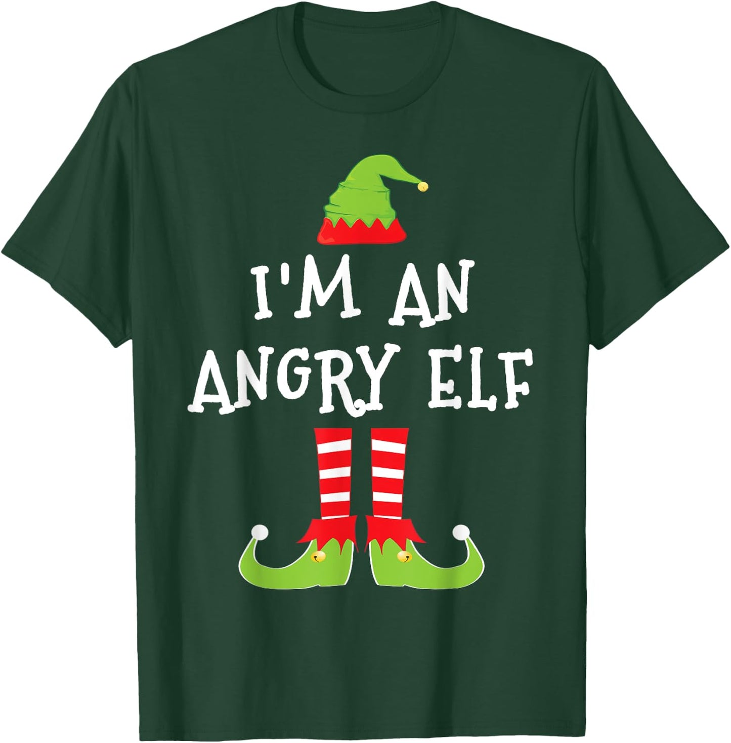 I'm An Angry Elf Matching Family Elf Christmas T Shirt T-Shirt - T-Shirt | Forest