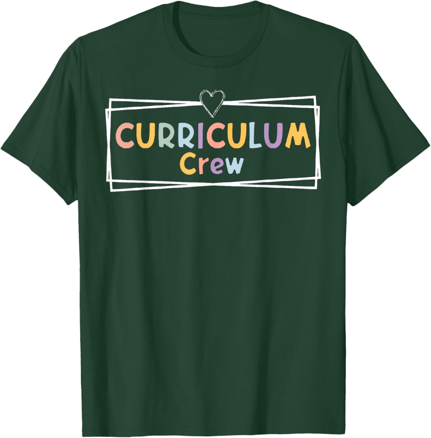 Retro Curriculum Crew Instructional Coordinator Prek Teacher T-Shirt - T-Shirt | Forest