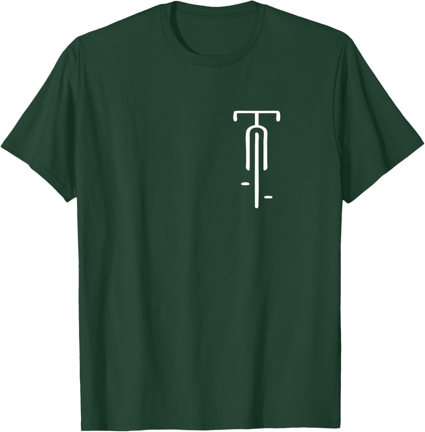 Bicycle Logo Minimal Retro for Bicycle Lovers Small T-Shirt - T-Shirt | Forest