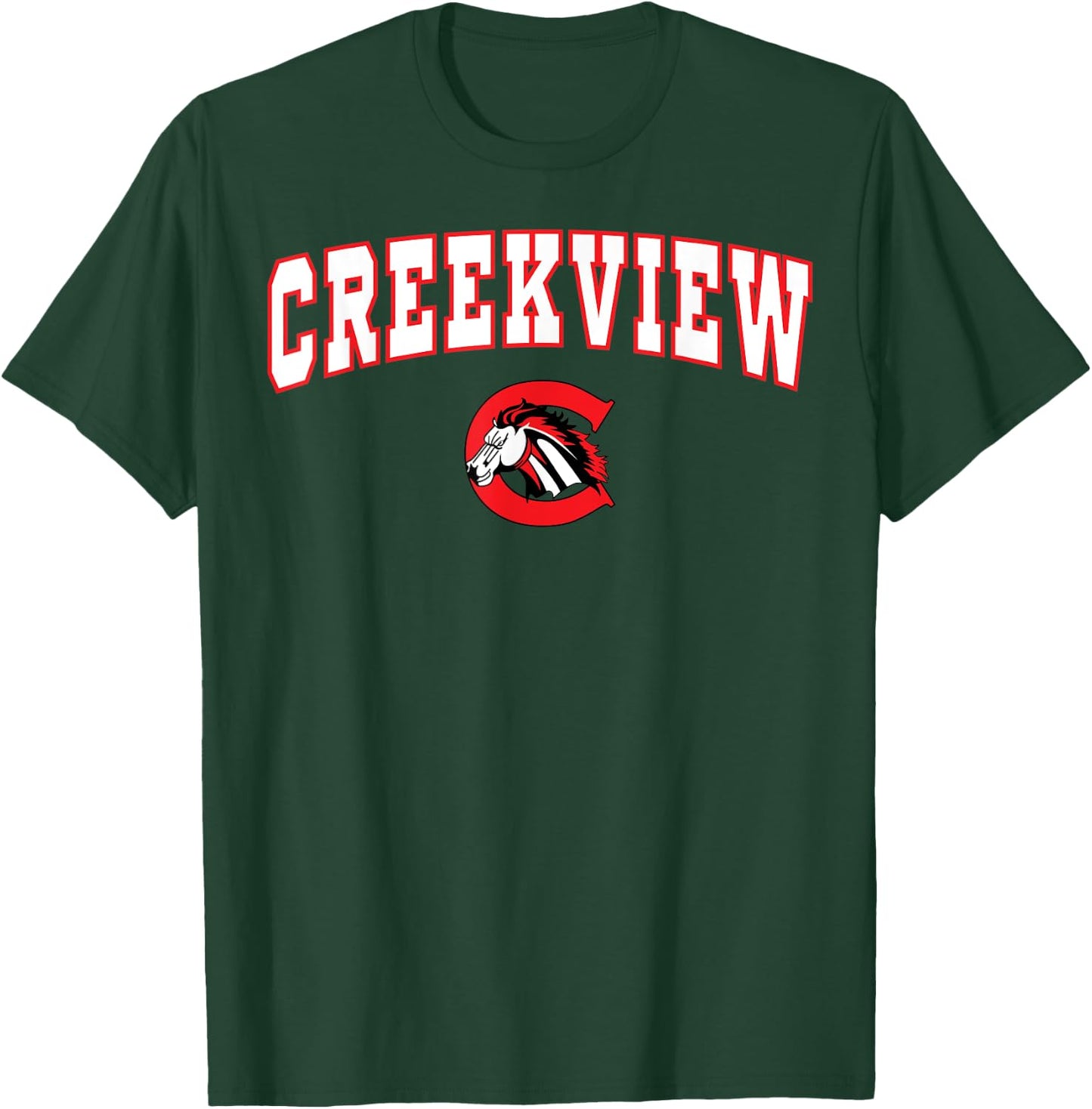 Creekview High School Mustangs C2 T-Shirt - T-Shirt | Forest