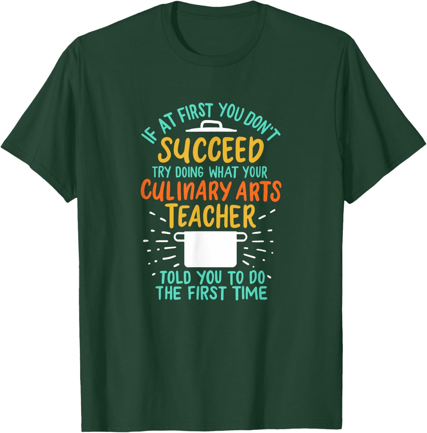 Funny Culinary Arts Teacher Design Perfect For A Young Chef Men Women Girls Kids T-Shirt - T-Shirt | Forest