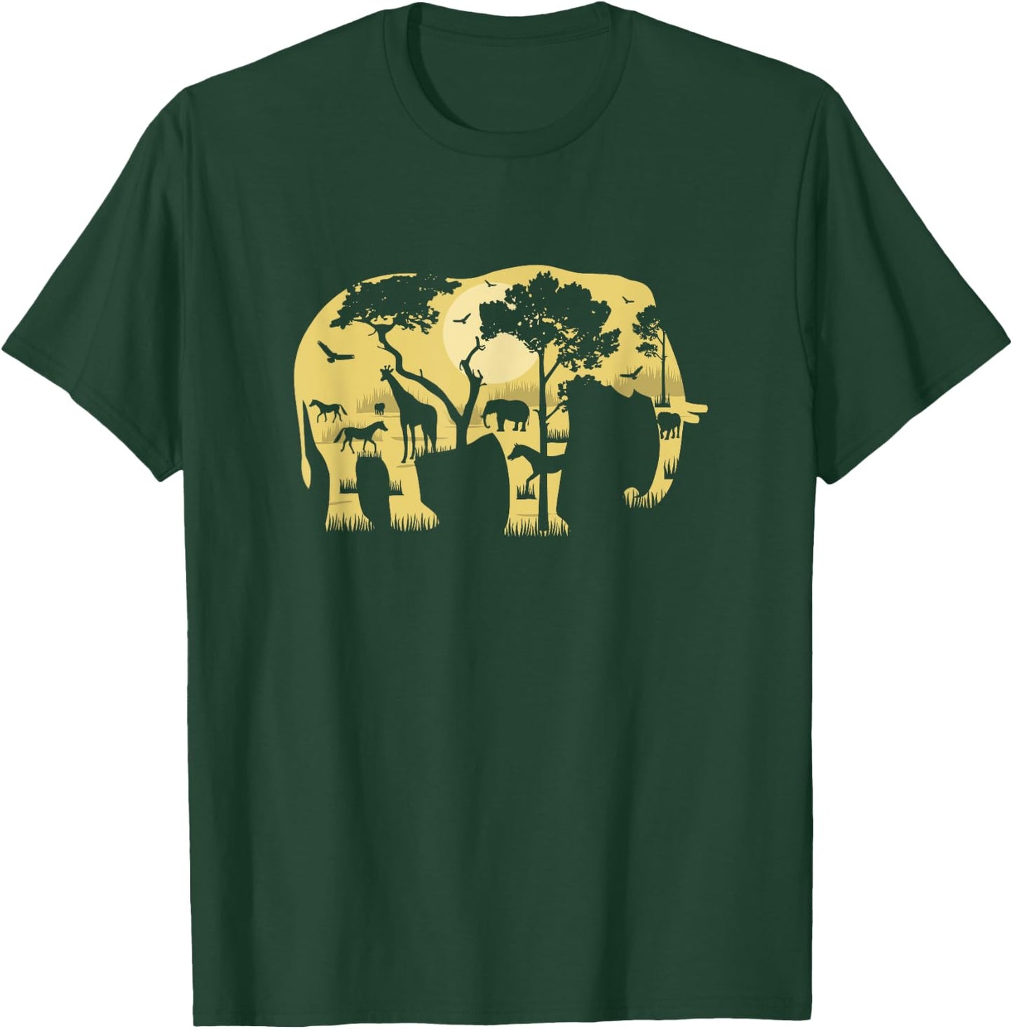 African Elephant Africa Wildlife Safari Nature Wild Animals T-Shirt - T-Shirt | Forest