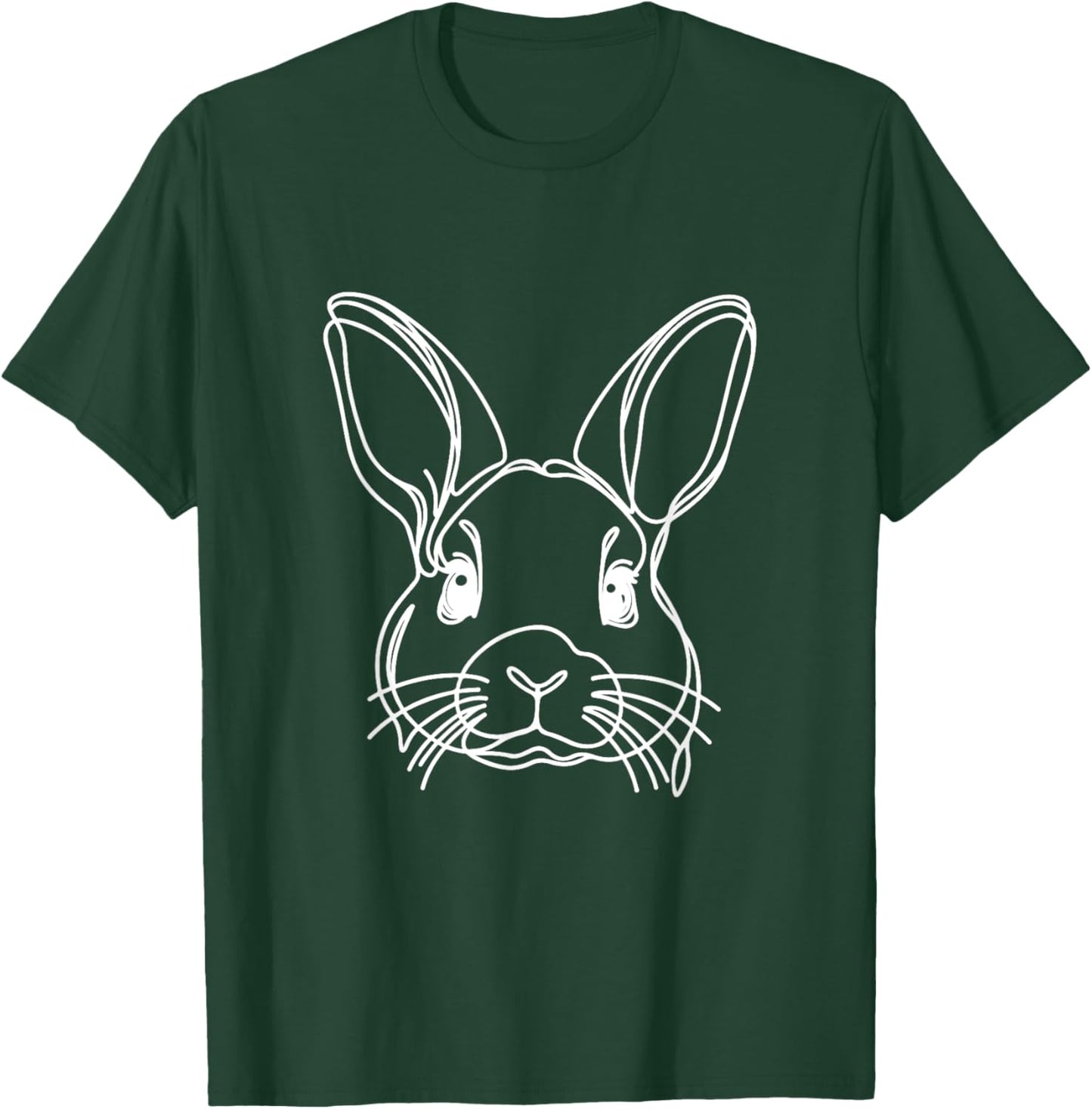 Line Art Dad Mom Rabbit - Dutch T-Shirt - T-Shirt | Forest
