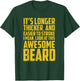 Funny Beard Shirt It's Longer Thicker Easier To Stroke Beard T-Shirt - T-Shirt | Forest