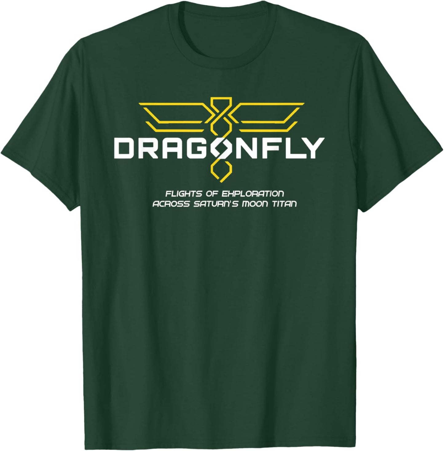 Dragonfly mission logo (white) T-Shirt - T-Shirt | Forest