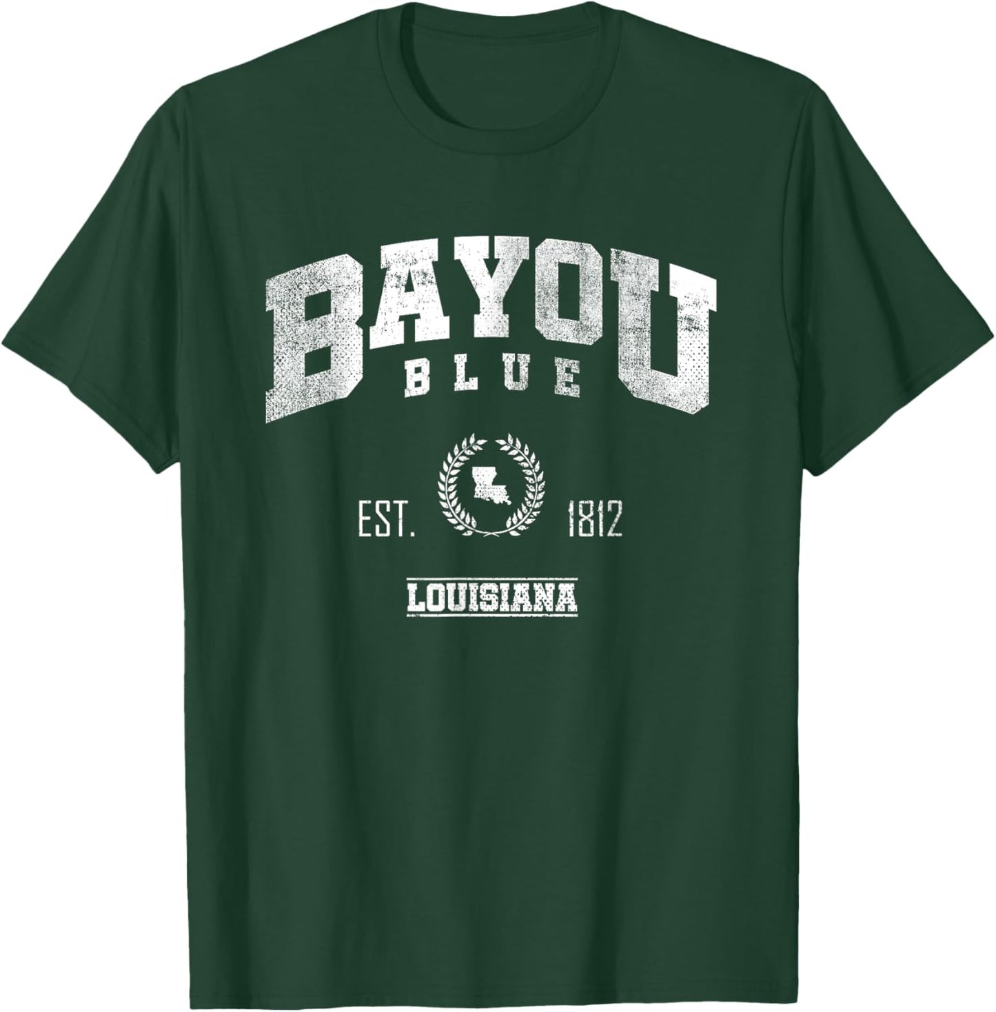 Bayou Blue LA | Louisiana | Vintage Throwback T-Shirt - T-Shirt | Forest
