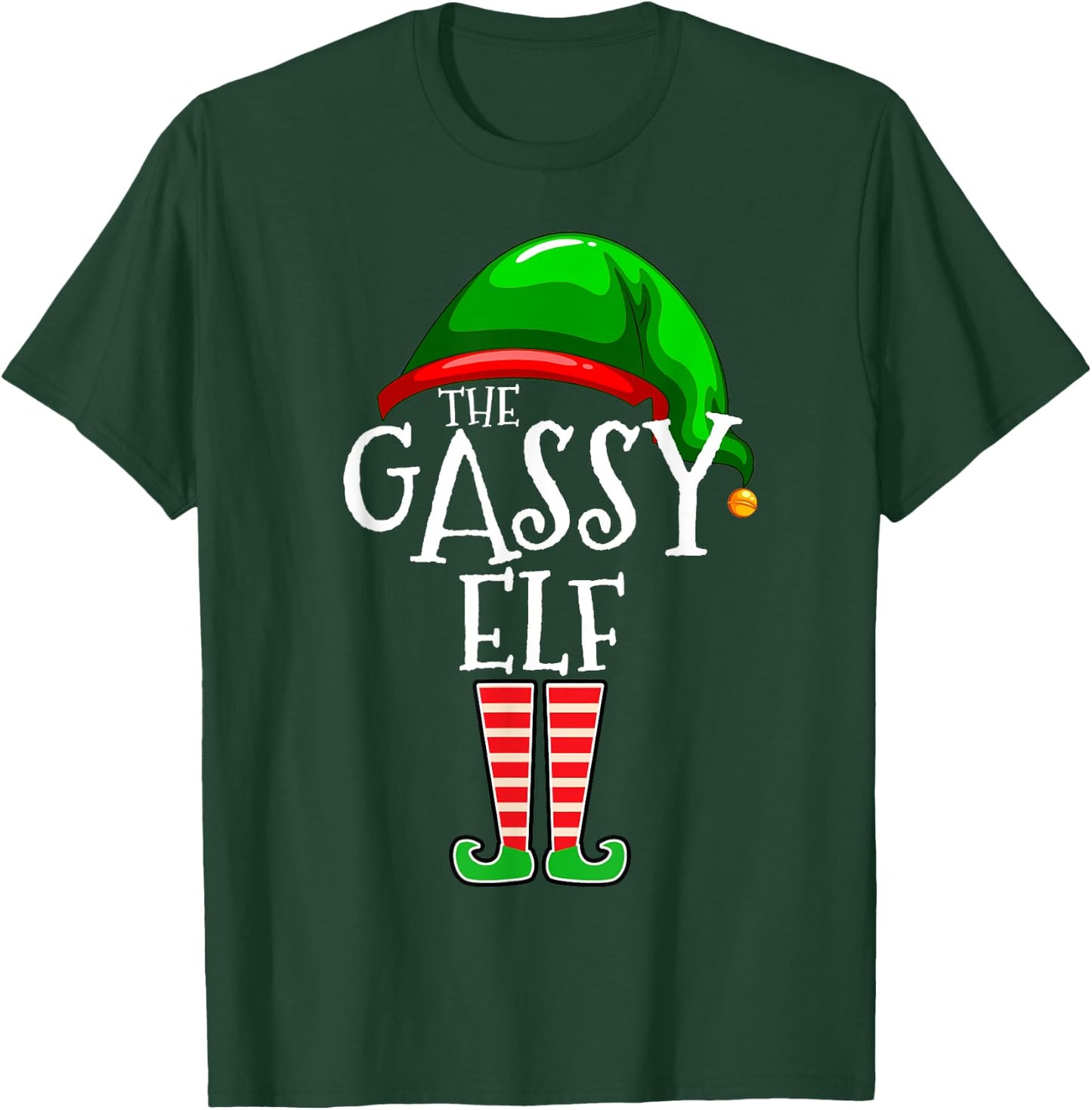 Gassy Elf Group Matching Family Christmas Gift Fart Farter T-Shirt - T-Shirt | Forest