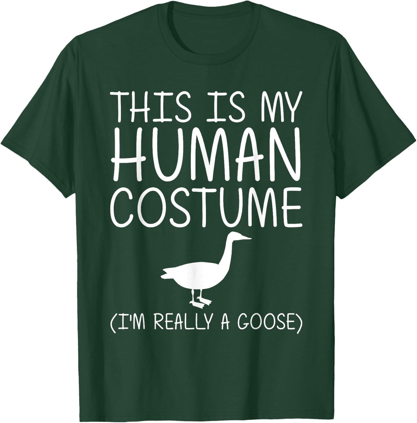 Goose Easy Halloween Human Costume Waterfowl Animal DIY Gift T-Shirt - T-Shirt | Forest