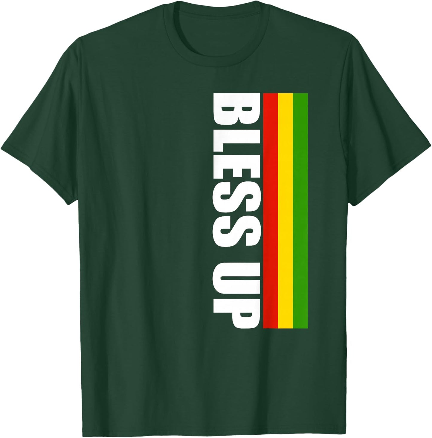 Bless Up Rasta Reggae T-Shirt - T-Shirt | Forest