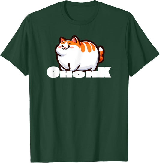 Chonk Chonky Fat Extra Large Orange and White Tabby T-Shirt - T-Shirt | Forest