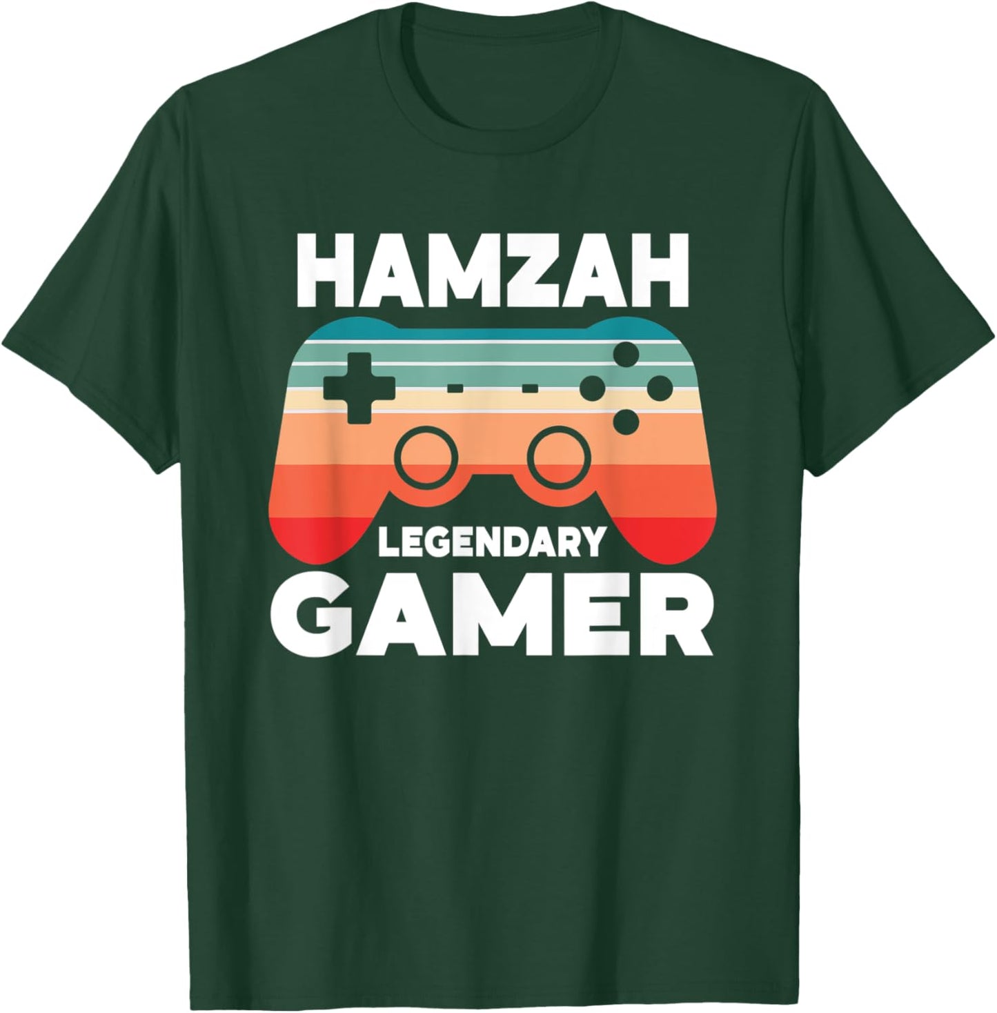 Hamzah Legendary Gamer Funny Personalized Hamzah Gamer T-Shirt - T-Shirt | Forest