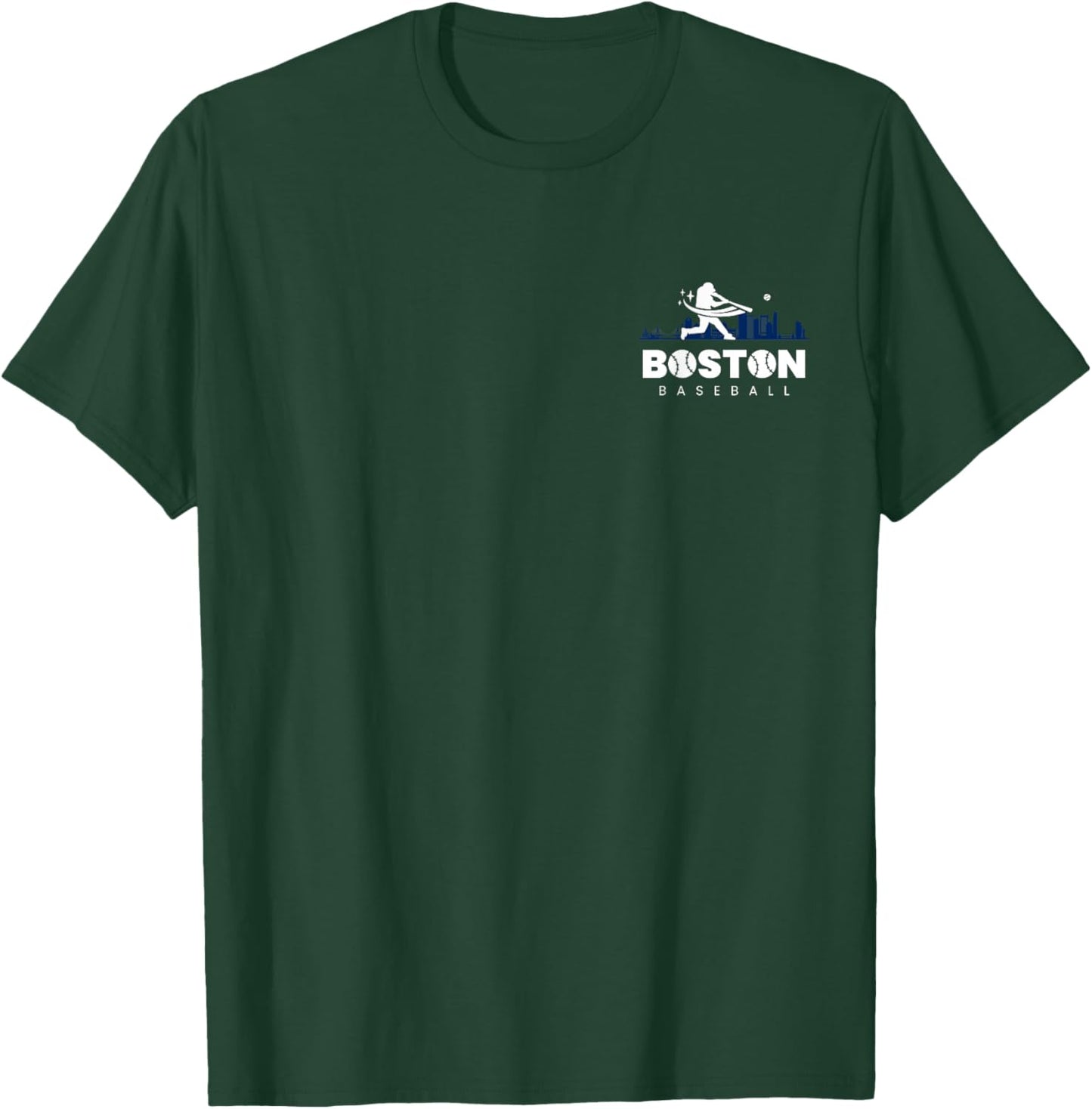 Boston Baseball Vintage Minimalist Retro Baseball Lover T-Shirt - T-Shirt | Forest