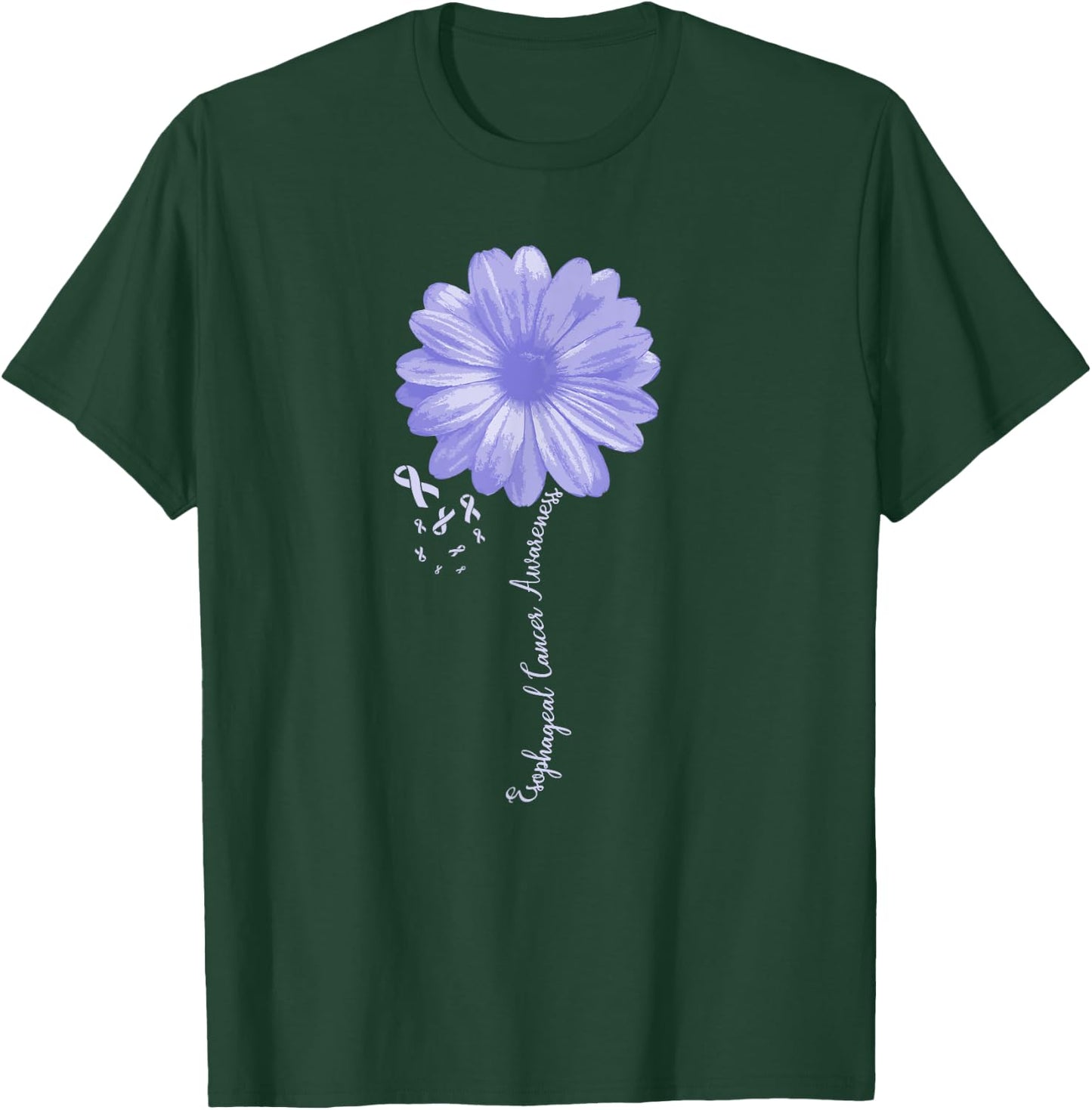 Esophageal Cancer Awareness Warrior Pretty Gift T-Shirt - T-Shirt | Forest