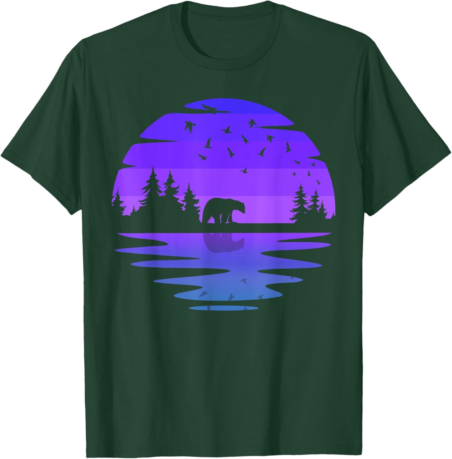 Birds Outdoors Wildlife Nature Animal Bear Forest T-Shirt - T-Shirt | Forest
